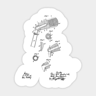 Adjustable Golf Club Vintage Patent Hand Drawing Sticker